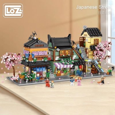 Loz Japanese Street View Building Blocks Fruit Shop Ramen Restaurant Residential Building Large Building Difficult Adult - LOZ Blocks Store