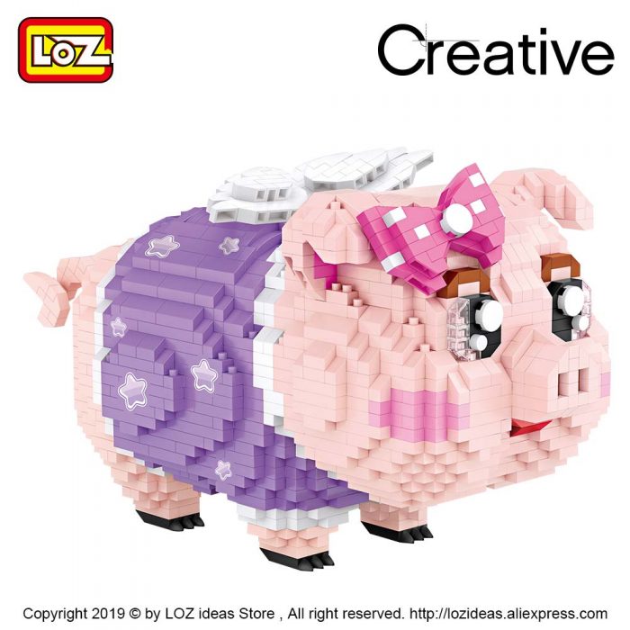 New LOZ Diamond Blocks Piggy Bank Pig Toys Children Building Blocks Model Micro Bricks Educational Creative 1 - LOZ Blocks Store