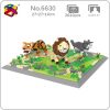 PZX 6630 Animal World Lion Tiger Wolf Flower Meadow Model DIY Mini Diamond Blocks Bricks Building - LOZ Blocks Store