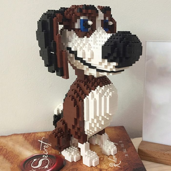 PZX 686 01 Animal World Beagle Hound Hunting Dog Pet Doll Model Mini Diamond Blocks Bricks 2 - LOZ Blocks Store