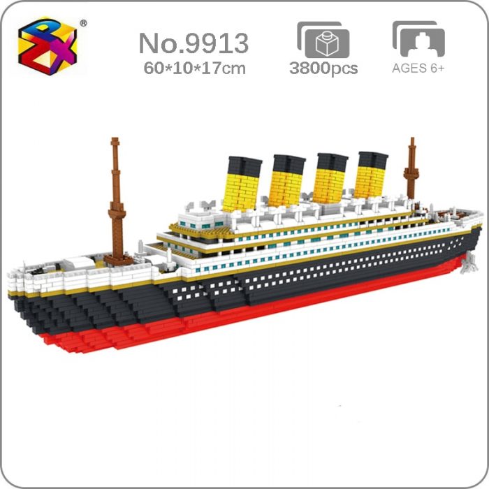 PZX 9913 Titanic Ship Cruise Boat British Passenger Liner Model Mini Diamond Blocks Bricks Building Toy - LOZ Blocks Store