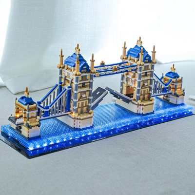 PZX 9919 World Architecture London Tower Bridge Thames River 3D Mini Diamond Blocks Bricks Building Toy 3 - LOZ Blocks Store