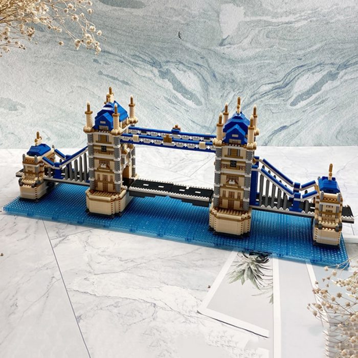 PZX 9919 World Architecture London Tower Bridge Thames River 3D Mini Diamond Blocks Bricks Building Toy 5 - LOZ Blocks Store