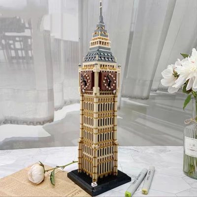 PZX 9920 World Architecture Elizabeth Tower Big Ben Clock Model Mini Diamond Blocks Bricks Building Toy 4 - LOZ Blocks Store