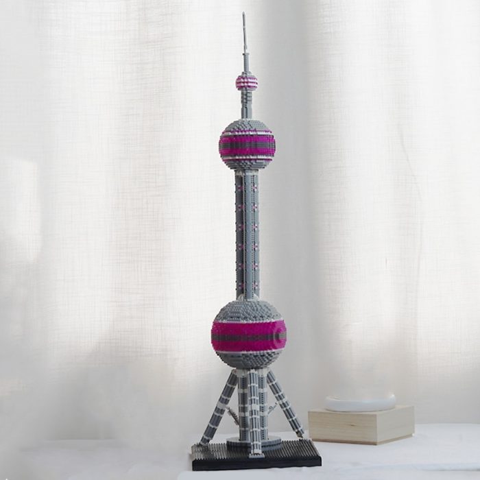 PZX 9921 World Architecture Oriental Pearl Radio TV Tower DIY Mini Diamond Blocks Bricks Building Toy 3 - LOZ Blocks Store