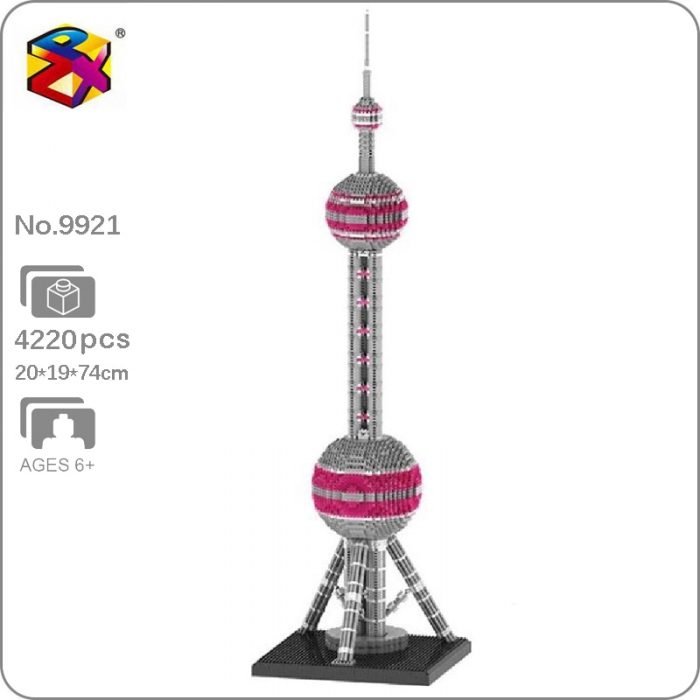 PZX 9921 World Architecture Oriental Pearl Radio TV Tower DIY Mini Diamond Blocks Bricks Building Toy - LOZ Blocks Store