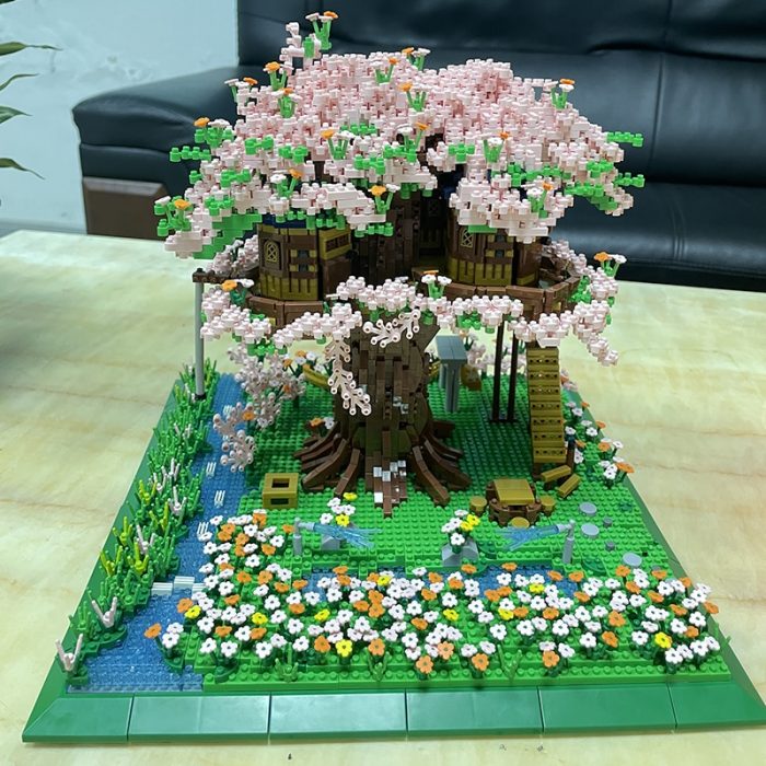 PZX 9929 World Architecture Sakura Tree House Garden Flower River 3D Mini Diamond Blocks Bricks Building 1 - LOZ Blocks Store