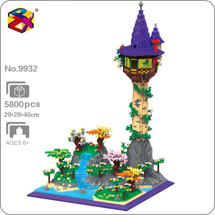 PZX 9932 World Architecture Magic Castle Cliff Lighthouse Tower Lake Garden Mini Diamond Blocks Bricks Building - LOZ Blocks Store