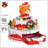 PZX 9935 Merry Christmas Bear Tree Snow Cake Drawer Pet Doll 3D Mini Diamond Blocks Bricks - LOZ Blocks Store