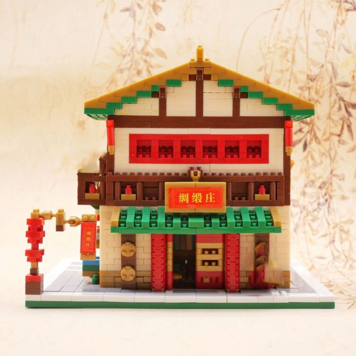 PZX Architecture Chinatown Wine Pub Clothing Shop Store Martial Art School Mini Diamond Blocks Bricks Building 1 - LOZ Blocks Store