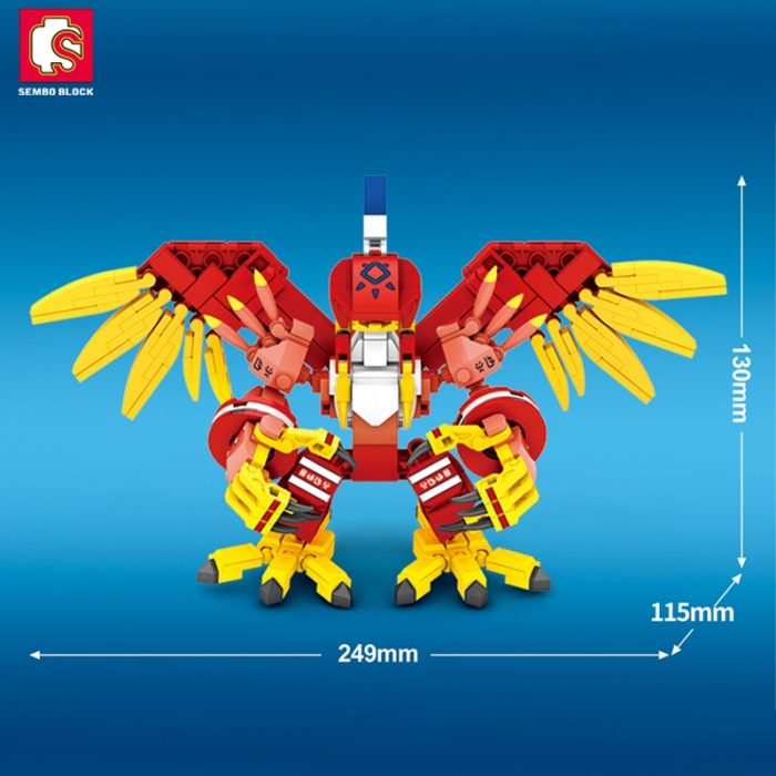 SEMBO 4 Styles Digital Anime Building Blocks Action Figure Models Bricks Garudamon Model Toys Children Doll 1 - LOZ Blocks Store