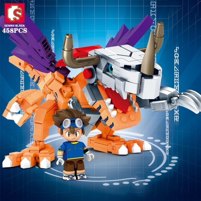 SEMBO 4 Styles Digital Anime Building Blocks Action Figure Models Bricks Garudamon Model Toys Children Doll 3 - LOZ Blocks Store