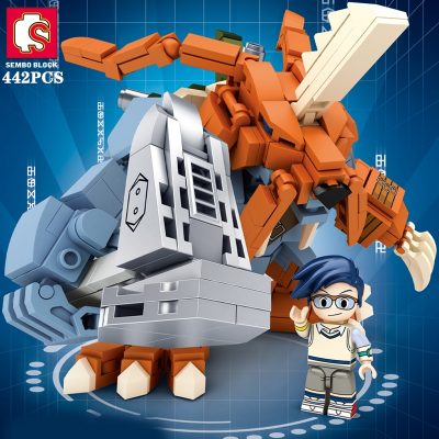 SEMBO 4 Styles Digital Anime Building Blocks Action Figure Models Bricks Garudamon Model Toys Children Doll 4 - LOZ Blocks Store