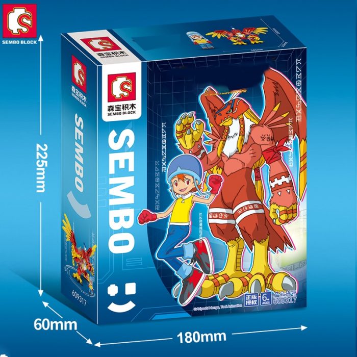 SEMBO 4 Styles Digital Anime Building Blocks Action Figure Models Bricks Garudamon Model Toys Children Doll 5 - LOZ Blocks Store