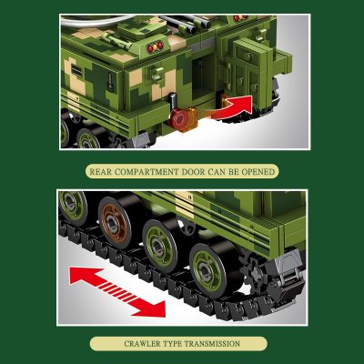 SEMBO 744pcs ZBD 04 Infantey Fighting Vehicle Military Building Blocks Armed Weapon Tanks Toys For Boys 2 - LOZ Blocks Store