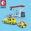 SEMBO BLOCK 1409PCS Vintage Car Blocks Pull Back Retro Car Building Bricks Kids DIY Roleplay STEM - LOZ Blocks Store