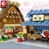 SEMBO BLOCK 4 Style City Scence Japanese Style DIY House Street Model Building Block Gift Toys - LOZ Blocks Store