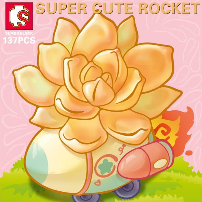 SEMBO BLOCK 4 Style Potted Plant Kawaii Flowers Anime Building Block Space Rocket Toys Holiday Valentine 1 - LOZ Blocks Store