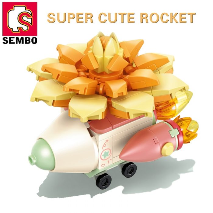 SEMBO BLOCK 4 Style Potted Plant Kawaii Flowers Anime Building Block Space Rocket Toys Holiday Valentine - LOZ Blocks Store