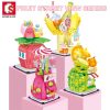 SEMBO BLOCK 4 Styles City Fruit Street City Scene Minifigure Building Blocks Fruit Series Bricks Gifts - LOZ Blocks Store