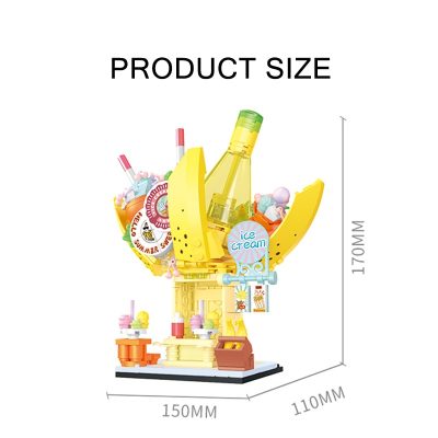 SEMBO BLOCK 4 Styles City Fruit Street City Scene Minifigure Building Blocks Fruit Series Bricks Gifts 5 - LOZ Blocks Store