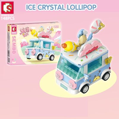 SEMBO BLOCK 4Set Lot Candy Planet Car Toys Building Block DIY Candy Car Bricks Model Educational 4 - LOZ Blocks Store