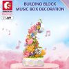 SEMBO BLOCK 575pcs Teacup Flower Lighting Music Box Building Block Home Decor Anime Creative Gift Toy - LOZ Blocks Store
