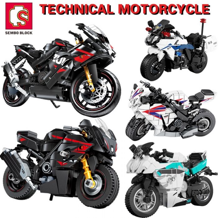 SEMBO BLOCK 7 Style Racing Motorcycle Car Building Blocks Superbike Motorbike Model Bricks Gift Toys Child - LOZ Blocks Store