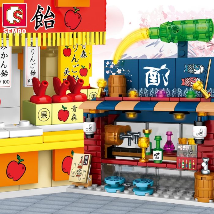 SEMBO BLOCK City Scence Food Street Bar Model Traditional Food Japanese Style Building Blocks Gifts Toys - LOZ Blocks Store