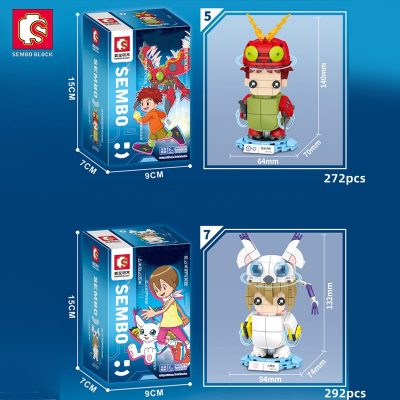 SEMBO BLOCK Creative Anime Doll Action Figure Building Blocks Anime Toys Bricks Kawaii Monster Blocks Gifts 3 - LOZ Blocks Store