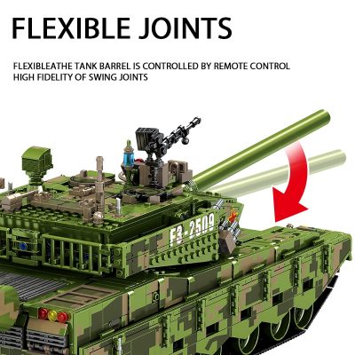 SEMBO BLOCK RC Military Main Battle Tank 99A Heavy Armed Weapon Building Blocks Collectible Gifts Military 2 - LOZ Blocks Store