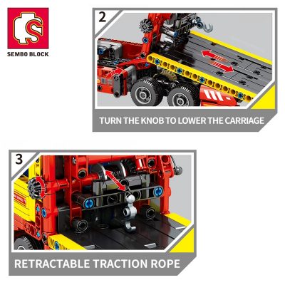 SEMBO BLOCK TECHNICAL RC Car Building Blocks Rescue Truck STEM Engineering Remote Control Collectible Model Kits 3 - LOZ Blocks Store