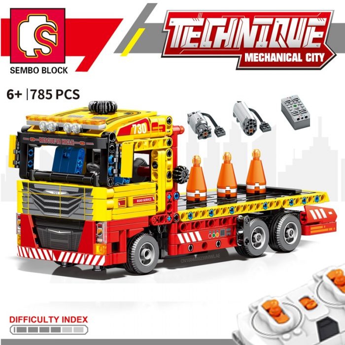 SEMBO BLOCK TECHNICAL RC Car Building Blocks Rescue Truck STEM Engineering Remote Control Collectible Model Kits - LOZ Blocks Store