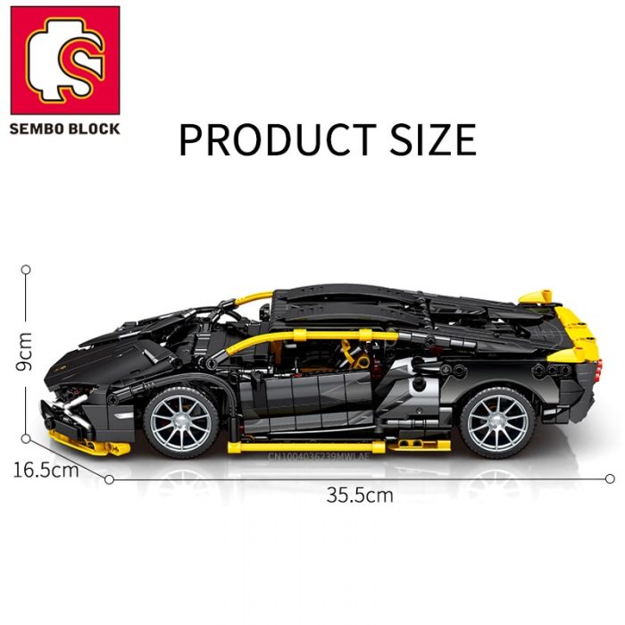 SEMBO BLOCK TECHNICAL RC Super Car Building Blocks Engineering Sports Car Remote Control Collectible Model Kits 4 - LOZ Blocks Store