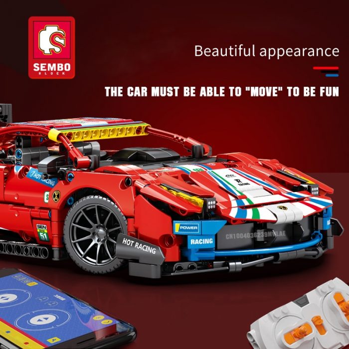 SEMBO BLOCK Technical 1206PCS RC Sports Car Building Blocks Remote Control Supercar Bricks Vehicle Gifts Toys 1 - LOZ Blocks Store