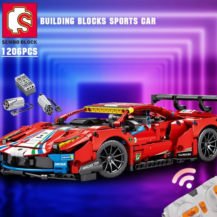 SEMBO BLOCK Technical 1206PCS RC Sports Car Building Blocks Remote Control Supercar Bricks Vehicle Gifts Toys - LOZ Blocks Store