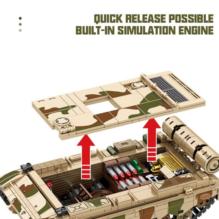 SEMBO Block 1102PCS Vintage Military Truck Building Blocks Main Battle Tank Weapon Military Toy Soldiers Toys 1 - LOZ Blocks Store