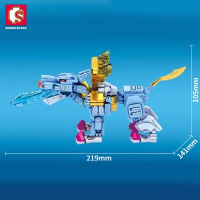 SEMBO Metal War Greymon Anime Building Blocks Action Figure Models Bricks Lighting Anime Kids Model Toy 5 - LOZ Blocks Store