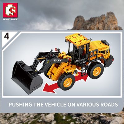 SEMBO SW966K 1 26 Scal Engineering Truck Building Blocks Excavator Loader Car City Construction MOC Bricks 4 - LOZ Blocks Store