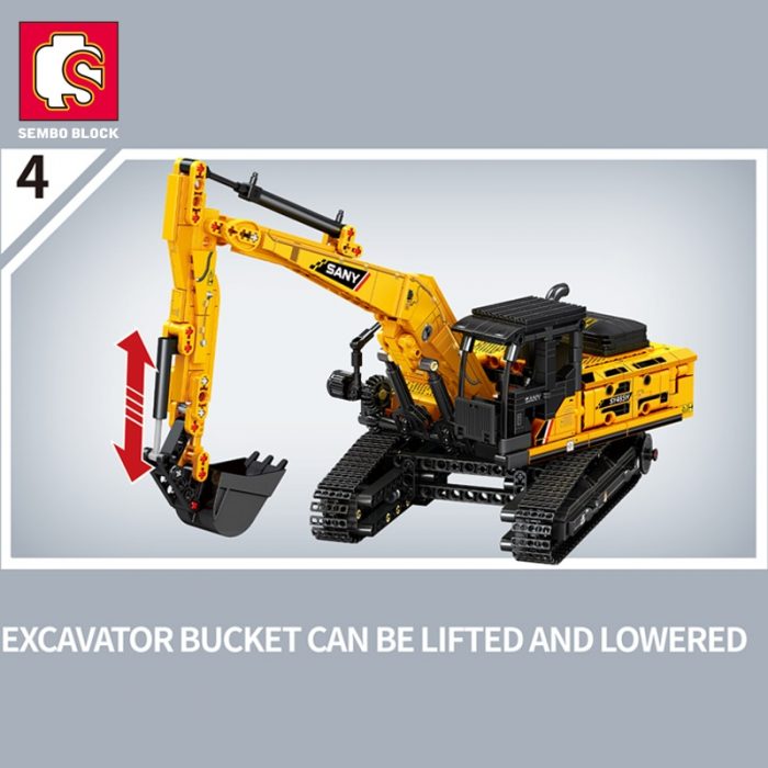 SEMBO SY485H 1 26 Scal Engineering Truck Building Blocks Excavator Loader Car City Construction MOC Bricks 2 - LOZ Blocks Store