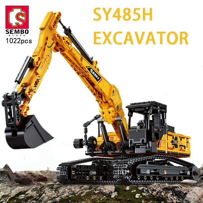 SEMBO SY485H 1 26 Scal Engineering Truck Building Blocks Excavator Loader Car City Construction MOC Bricks - LOZ Blocks Store