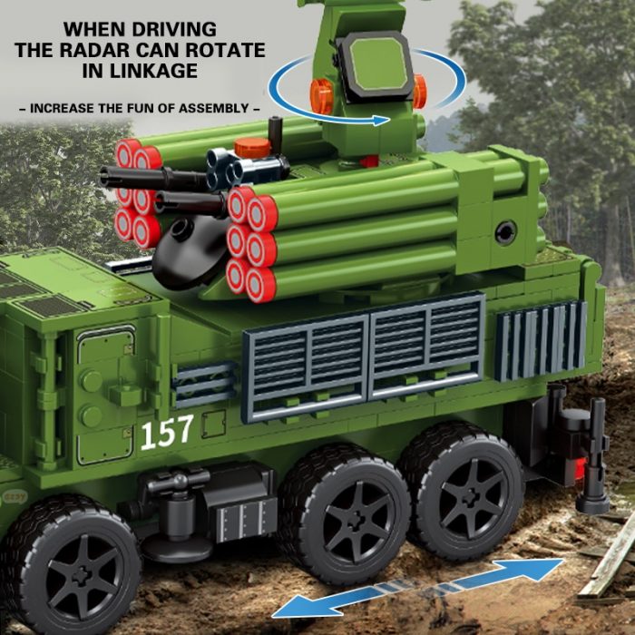 SEMBO Survival Warfare Military Army Truck Soldiers Building Blocks Rotatable Radar Toys Roleplay Gift For Kids 1 - LOZ Blocks Store