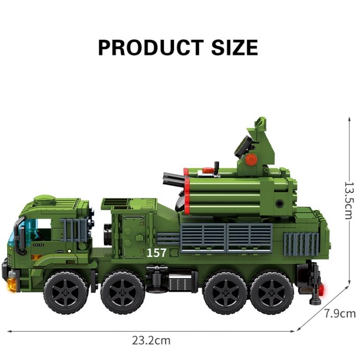 SEMBO Survival Warfare Military Army Truck Soldiers Building Blocks Rotatable Radar Toys Roleplay Gift For Kids 3 - LOZ Blocks Store