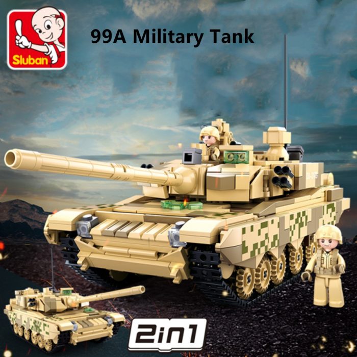 Sluban Building Block Toys Army 99A Main Battle Tank 893PCS Bricks B0790 Compatbile With Leading Brands - LOZ Blocks Store