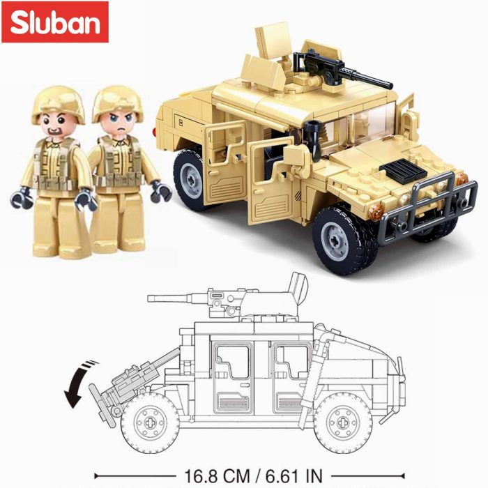 Sluban Building Block Toys Army Hummer H2 Military Series 265PCS Bricks B0837 Compatbile With Leading Brands 2 - LOZ Blocks Store
