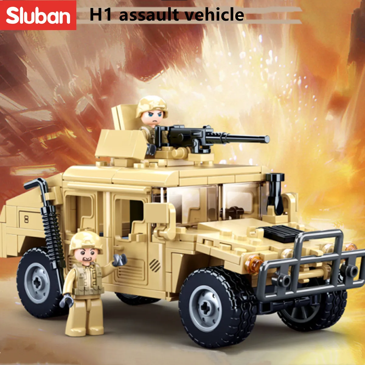 Sluban Building Block Toys Army Hummer H2 Military Series 265PCS Bricks B0837 Compatbile With Leading Brands - LOZ Blocks Store