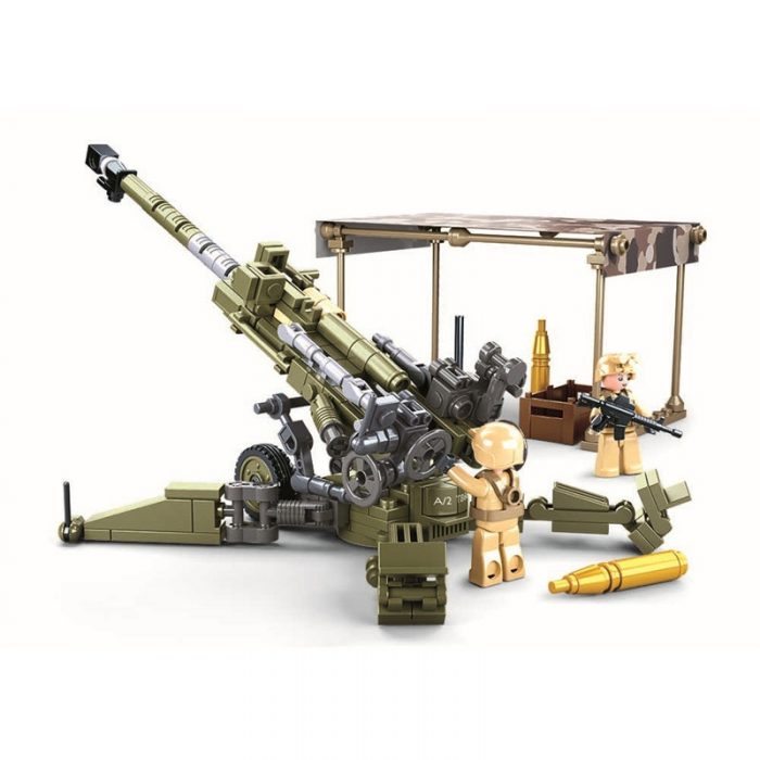 Sluban Building Block Toys Army Model Light Howitzer 258PCS Bricks B0890 Compatbile With Leading Brands Construction 1 - LOZ Blocks Store