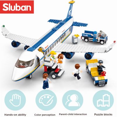 Sluban Building Block Toys Aviation Airbus 463PCS Bricks B0366 Skybus Compatbile With Leading Brands Construction Kits 3 - LOZ Blocks Store