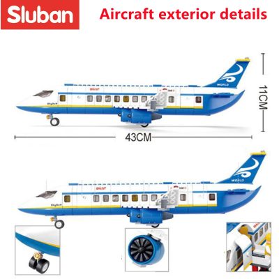 Sluban Building Block Toys Aviation Airbus 463PCS Bricks B0366 Skybus Compatbile With Leading Brands Construction Kits 4 - LOZ Blocks Store