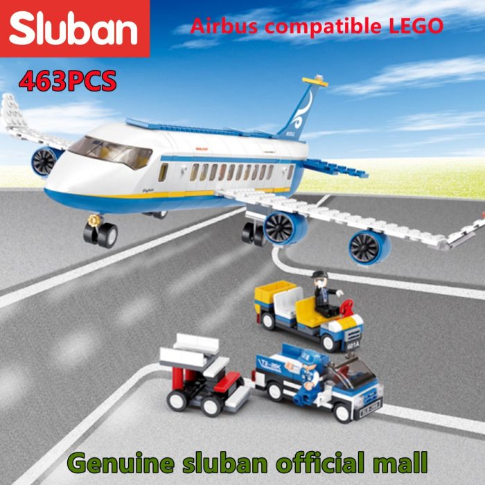 Sluban Building Block Toys Aviation Airbus 463PCS Bricks B0366 Skybus Compatbile With Leading Brands Construction Kits - LOZ Blocks Store